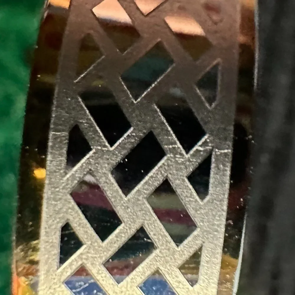 Men’s Stainless Steel Ring Size 10 Brick Pattern Band Modern Style